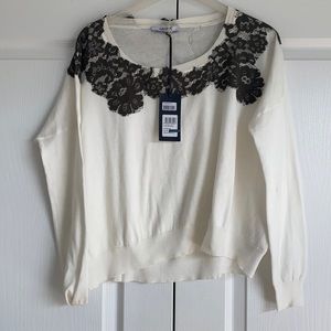 Lou Jo ,Superb sweater with lace